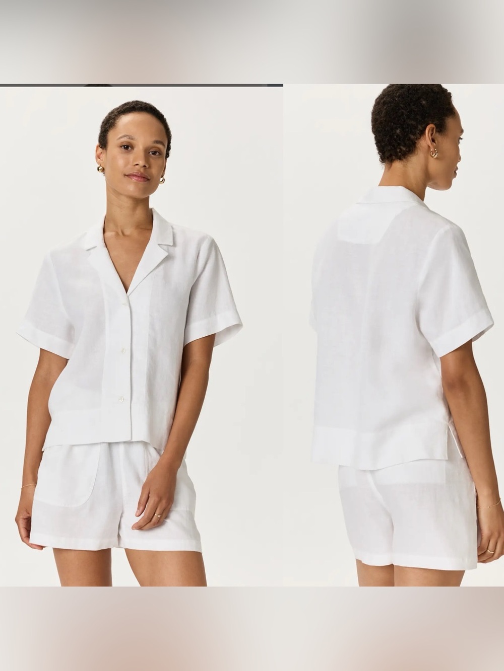 Quince 100% European Linen Short Sleeve Shirt Size Small